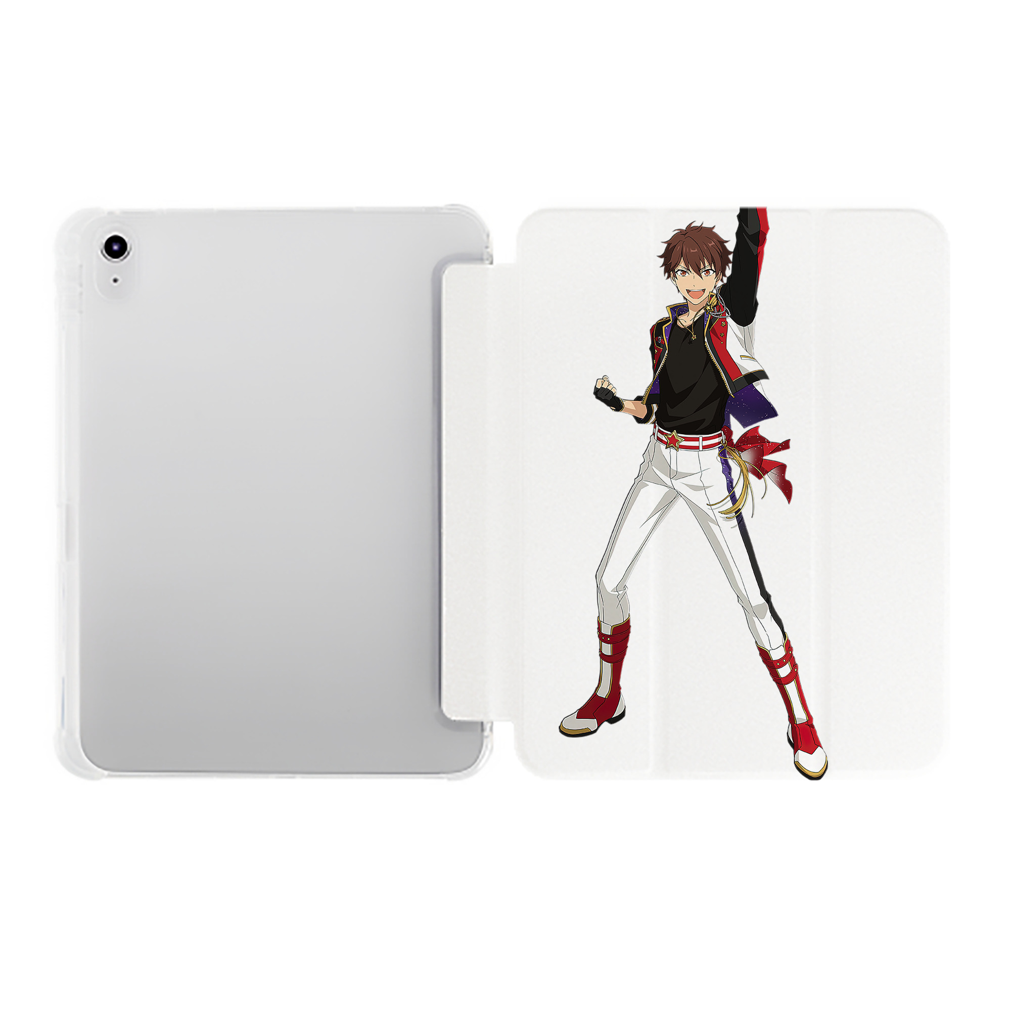 （画像用） あんさんぶるスターズ! Ensemble Stars IPad ケース ペン収納付き 三つ折りスタンド PUレザー×シリコン 対応機種9.5/10.5/10.9インチ